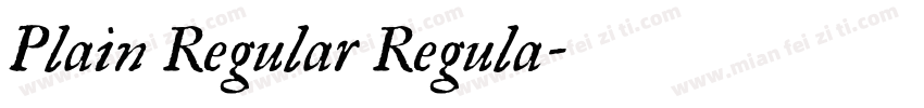 Plain Regular Regula字体转换